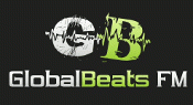 logo Global Beats FM - White