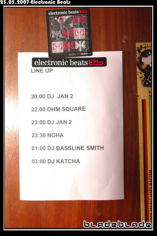 ELECTRONIC BEATS - Pátek 25. 5. 2007