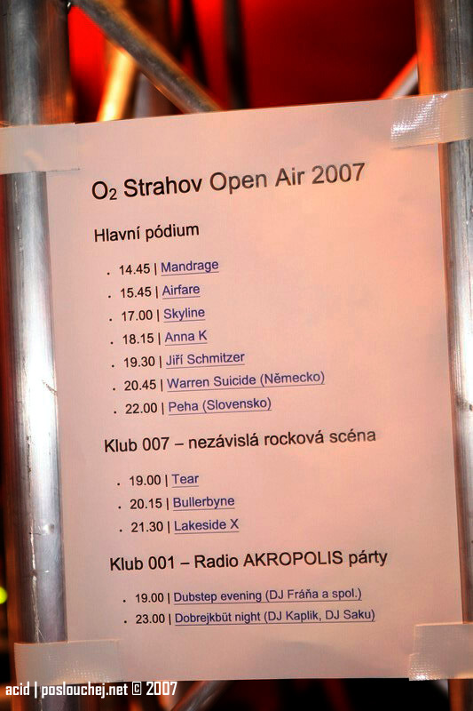 STRAHOV OPEN AIR - Středa 10. 10. 2007