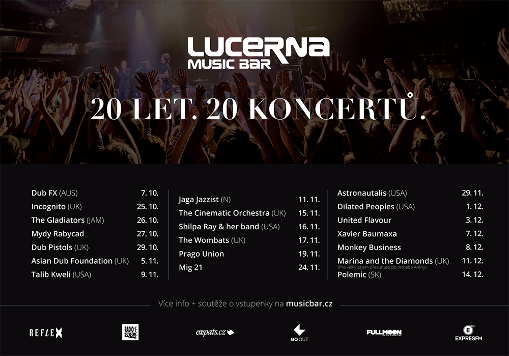 Lucerna Music Bar 20 let