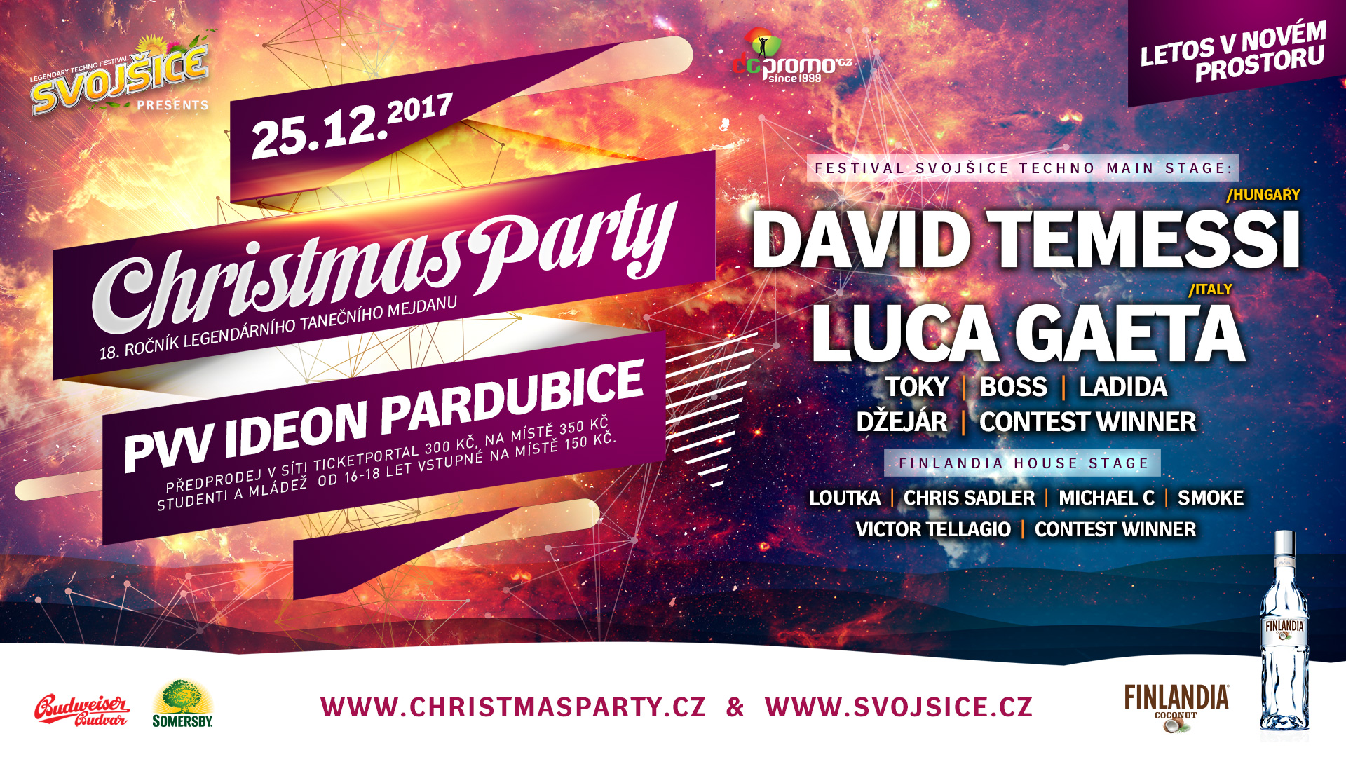 Festival Svojšice presents Christmas Party Pardubice 2017