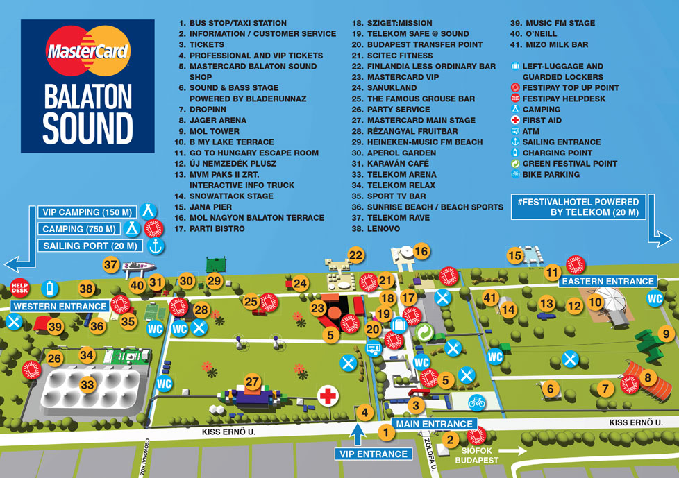 mapa Balaton Sound