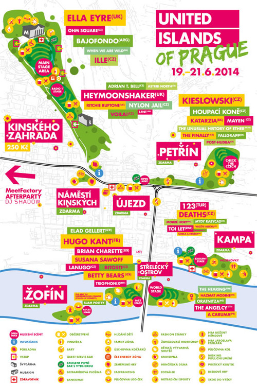 United Islands of PRague 2014 map