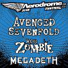 ervnov Aerodrome s Megadeth, Rob Zombie a  Avenged Sevenfold
